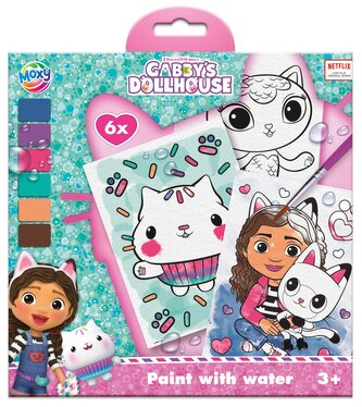 Malování s vodovkami Gábinčin kouzelný domeček 6 obrázků + štětec