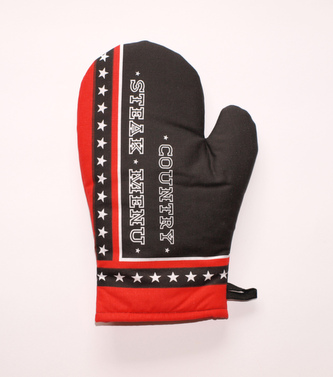 Kuchyňská chňapka Steak menu, černá