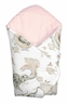 Novorozenecká bavlněná zavinovačka, Slon a Duha, bílá/růžová