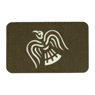 Nášivka M-Tac Raven Flag Laser Cut Glow - olivová-bílá