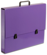 Teczka szkolna  z rączką A3 wąska 2 cm.fioletowa pastelowa,Tadeo
