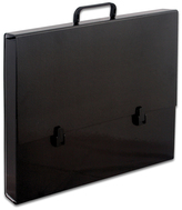 Teczka szkolna  z rączką A3 wąska 2 cm.czarna pastelowa,Tadeo