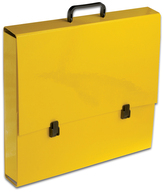 Teczka szkolna z rączką  A3 wąska 2 cm.żółta pastelowa,Tadeo