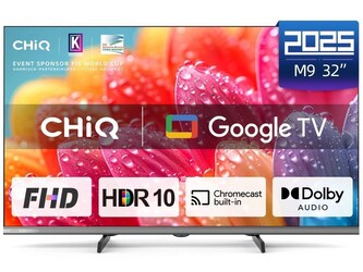 CHiQ L32FM9E TV 32", FHD, LED, metalická bezrámečková, Smart, Google TV, HDR, Chromecast