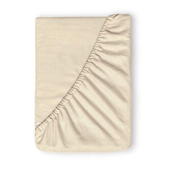 Flanelové napínací prostěradlo 220x200cm světle béžové