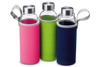 Skleněná láhev "Shui"- 550 ml zelená, 1ks