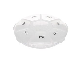 Zásobník na kapsle - Týdenní čirý, 1ks