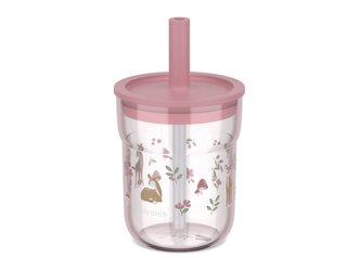 Kelímek s brčkem 250 ml Fairy Garden