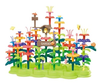VESELÁ ZAHRADA Se zvířátky 184 dílů, kreativní stavebnice