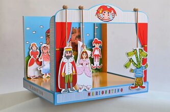 MARIONETINO Loutkové divadlo Univerzální se základní sadou loutek a kulis