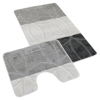 Koupelnová a WC předložka geometrie šedá