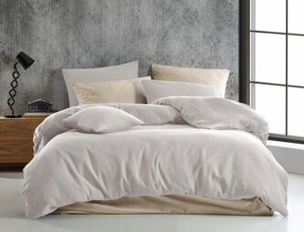 Prodloužené mušelínové povlečení 140x220, 70x90cm smetanové