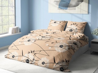 Bavlněné povlečení Pampelišky béžové 140x200, 70x90 cm