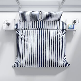 Bavlněné povlečení Modrý pruh 140x200, 80x80 cm