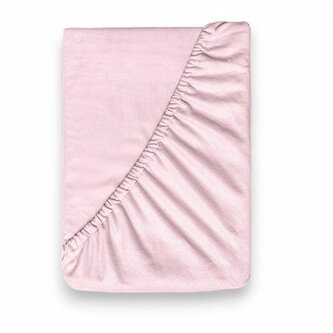 Flanelové napínací prostěradlo 80x200cm světle růžové