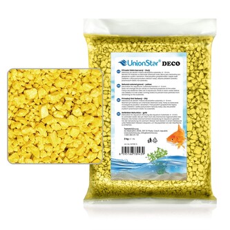 Akvarijní štěrk žlutý 2 kg DECO Akvarijní štěrk žlutý 2 kg DECO