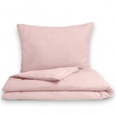Prodloužené ložní flanelové povlečení 140x220, 70x90cm růžové