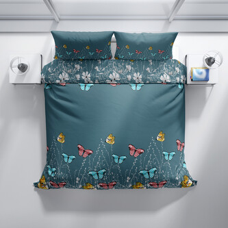 Francouzské povlečení EFIRA tyrkysová