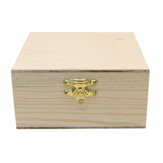 Pudełko drewniane z zamkiem 15x8x15cm