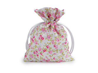 Dárkový pytlík květy 10x13 cm - 10 ks - 2 růžová sv.