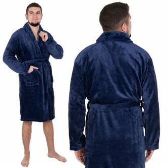 Pánský župan L/XL SPRINGOS HARMONY modrý