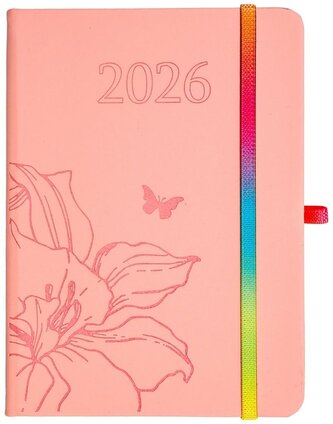 Kalendarz 2026 B6 tyg. Hip Hop morelowy