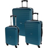 PROWORLD Sada plastových cestovních kufrů 3 ks 50 / 60 / 70 cm petrolejová KO-FB5000460