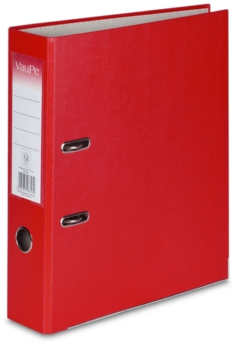 Segregator A4-50mm dźwig. z listwą Biznes czerwony, VauPe