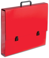 Teczka szkolna z rączką  A3 wąska 2 cm.czerwona pastelowa,Tadeo