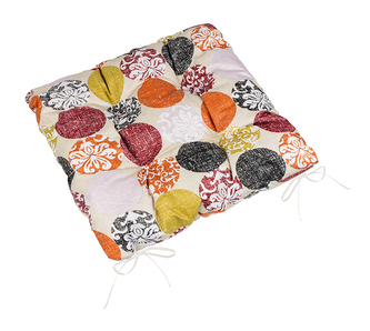 Sedák BERTA prošívaný - Hnědá,Vínová,Oranžová - 40x40 cm