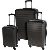 PROWORLD Sada plastových cestovních kufrů 3 ks 50 / 60 / 70 cm antracitová KO-FB5000450