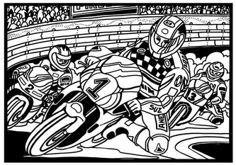 Kolorowanka welwetowa A4, Żużel, Colorvelvet