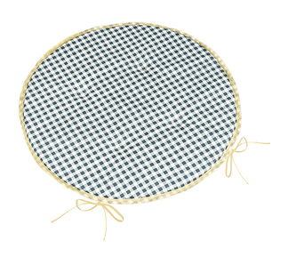 Sedák BERTA kulatý hladký - Šedá,Bílá - průměr 40 cm