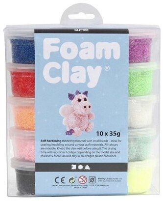 Masa Foam Clay - 10x35g kol. Brokatowe, Creativ