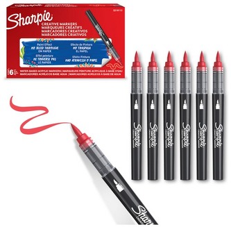 Marker akrylowy brush Red-czerwony, Sharpie