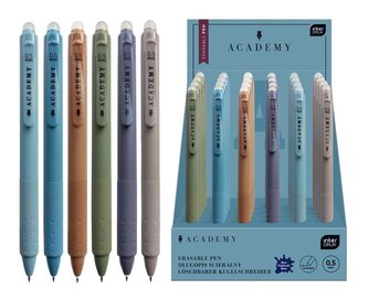 Długopis ścieralny z gripem Academy nieb (24szt)