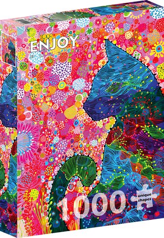 ENJOY Puzzle Přemýšlivá kočka 1000 dílků