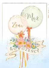 Karnet A5 Ślub Balony
