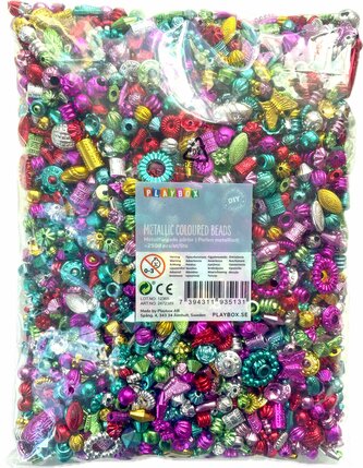 Metalické korálky, 2500 ks