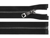 Kovový zip No 5 délka 70 cm s ozdobným jezdcem - 1 ks - černá