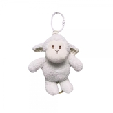 Závěsná plyšová hračka s melodií, Ovečka 18 cm - smetanově bílá