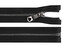 Kovový zip No 5 délka 80 cm s ozdobným jezdcem - 1 ks - černá