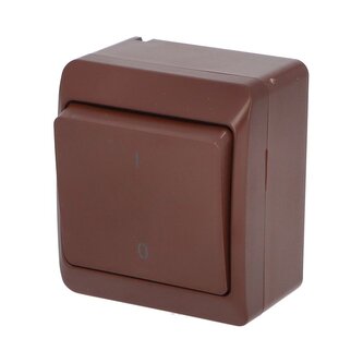 GALATEA IP44 Spínač dvoupólový č.2 (hnědá)