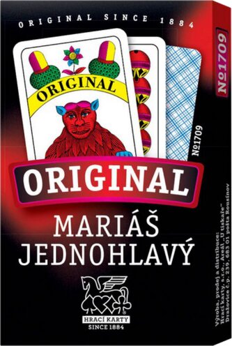 karty Mariáš jednohlavé káro papír.krab.