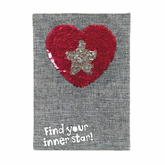 Notes A5 z cekinami SYK A5 Serce