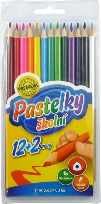 pastelky   Tempus 0313 trojhranné 12+2 barvy