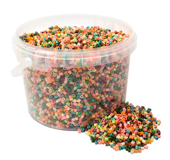 Zažehlovací korálky, 20000 ks,  mellow pastel - kbelík