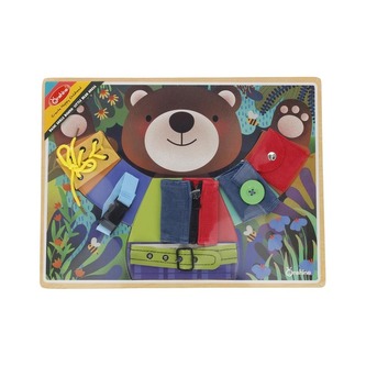 Zabawka edukacyjna tablica manipulacyjna Miś drewniana 483153 MC