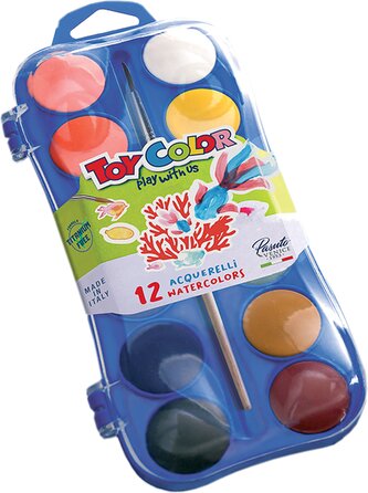 barvy vodové 30mm Toy color 12ks