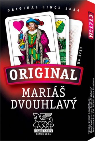 karty Mariáš dvouhlavé krajka papír.krab.